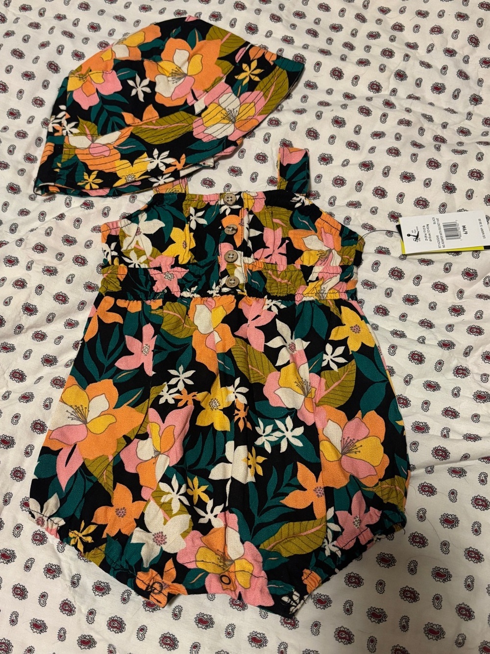 Volcom Romper and Bucket Hat